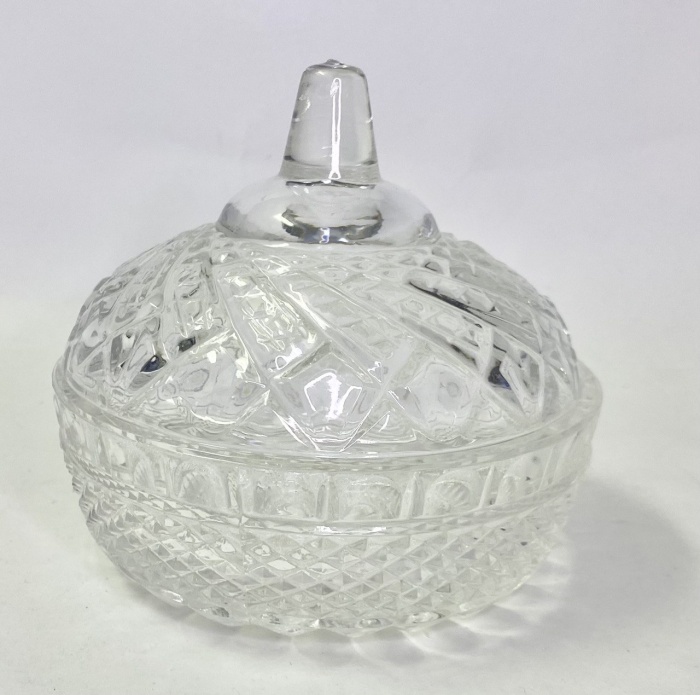 Масленка с крышкой хрусталь СССР 