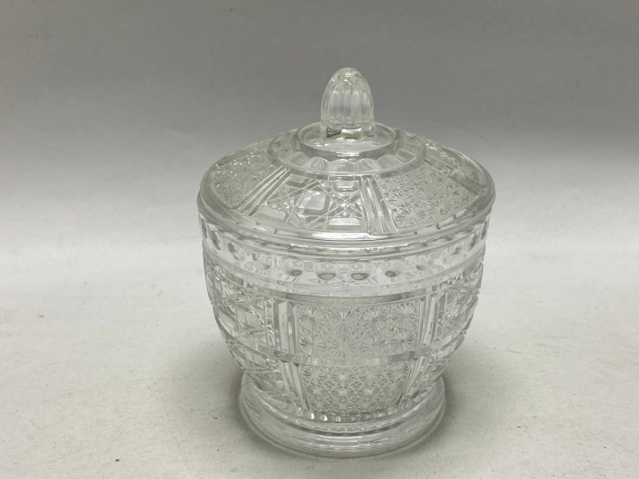 Сахарница конфетница с крышкой хрусталь СССР