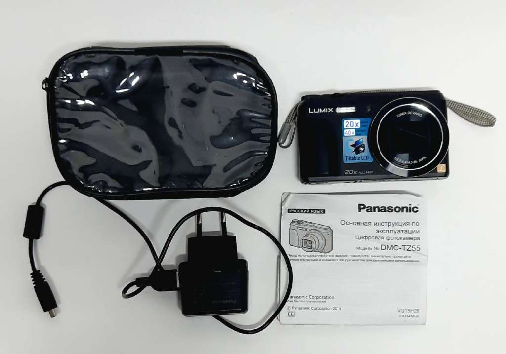 Фотоаппарат цифровой Panasonic DMC-TZ55 в комплекте зарядное устр-во, инструкция (сост. отл)