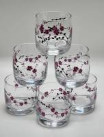 Стаканы 6 штук Ветка сакуры стекло с толстым дном