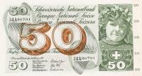 (№1971P-48k.2) Банкнота Швейцария 1971 год "50 Franken/Francs/Franchi" (Подписи: Brenno Galli  Alexa