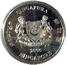 () Монета Сингапур 2006 год 2  ""    AU