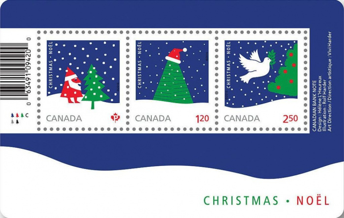 Лист марок Канада 2016 год &quot;Рождество Рольф Сложнее&quot;, Гашеный
