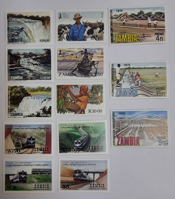(--) Набор марок Замбия &quot;13 шт.&quot;  Негашеные  , III O