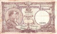 (№1944P-111a.19) Банкнота Бельгия 1944 год "20 Francs"