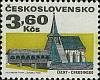 (1971-009a) Блок марок  Чехословакия "Хрудим" Бумага UV    Старые здания (Стандартный выпуск) II Θ