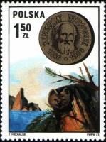 (1973-053) Марка Польша "Бенедикт Тадеуш Дыбовский"    Выдающиеся польские ученые и исследователи II
