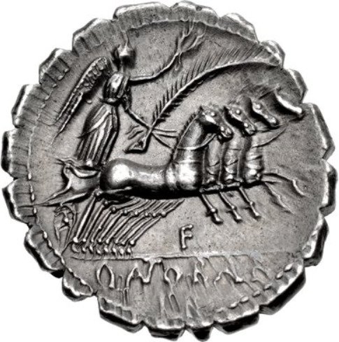 (№1970) Монета Римская империя 1970 год 1 Denarius (В. Бальб Антониус)