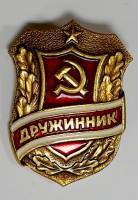 Значок Знак СССР "Дружинник ЛС" На булавке 