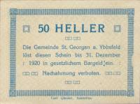 (№1920) Банкнота Австрия 1920 год "50 Heller"