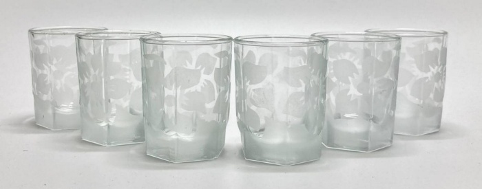 Стопки, стекло, матирование, 6 шт