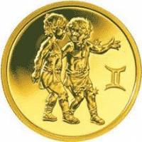 (051ммд) Монета Россия 2004 год 50 рублей "Близнецы"  Золото Au 999  UNC