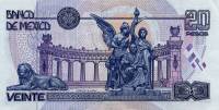(,) Банкнота Мексика 1994 год 20 песо "Бенито Хуарес"   UNC