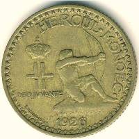 (№1926km115) Монета Монако 1926 год 2 Francs