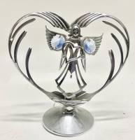 Фигурка сувенир Ангел хром с кристаллами Австралийский хрусталь США