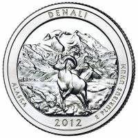 (015d) Монета США 2012 год 25 центов "Денали"  Медь-Никель  UNC