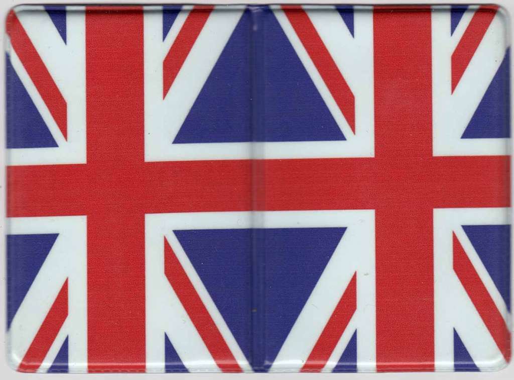 Обложка для проездного, Пластиковая, Фотопринт &quot;Флаг Великобритании&quot;