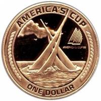 (№1988km1.1) Монета Восточное Самоа 1988 год 1 Dollar (One Dollar - America#039;s Cup) Reeded
