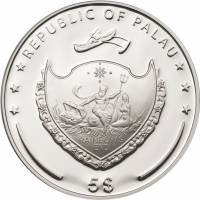 (№2009km218) Монета Палау 2009 год 5 Dollars (Пиц Буин)