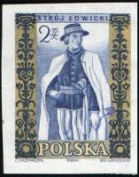 (1960-011a) Марка Польша "Лович (Мужской)" Без перфорации   Национальная одежда III O