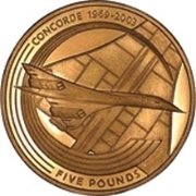 () Монета Остров Олдерни 2003 год 5 фунтов ""   PROOF