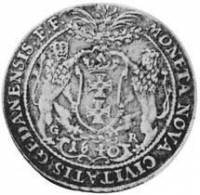 (№1639km26.1) Монета Польша 1639 год frac12; Thaler