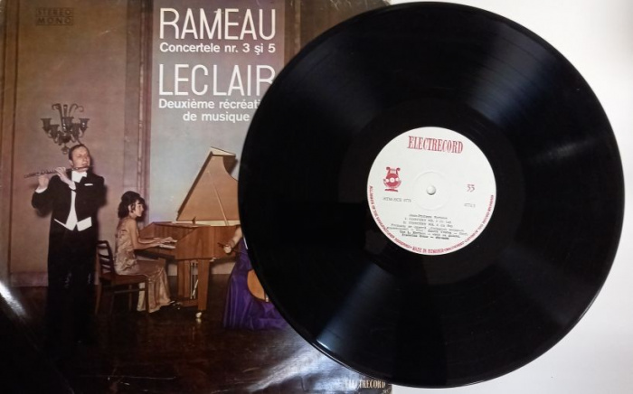 Пластинка виниловая &quot;Jean-Philippe Rameau. Rameau Concertele nr si 5&quot; Stereo mono 300 мм. (Сост. отл