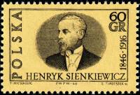 (1966-012) Марка Польша "Г. Сенкевич"   120 лет со дня рождения Г. Сенкевича II Θ