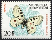 (1963-019) Марка Монголия "Аполлон"    Насекомые. Бабочки III Θ