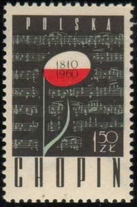 (1960-002) Марка Польша &quot;Ноты&quot; , III Θ