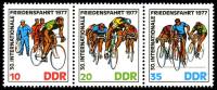 (1977-018) Лист (3 м) Германия (ГДР) "Велосипедисты"    Велогонки II Θ
