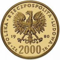 () Монета Польша 1980 год 2000  ""    AU