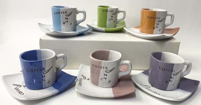 Кофейный набор 6 чашек + 6 блюдец Fine collection