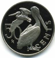 (1973) Монета Брит Виргинские острова 1973 год 50 центов "Пеликаны"  Медь-Никель  PROOF