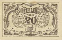 (№1920) Банкнота Австрия 1920 год "20 Heller"