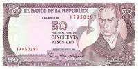 (1986) Банкнота Колумбия 1986 год 50 песо "Камило Торрес"   UNC