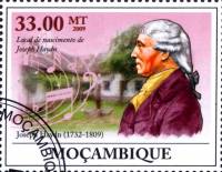 (№2009-3393) Марка Мозамбик 2009 год "200-летию Иосифа Haydn17321809", Гашеная