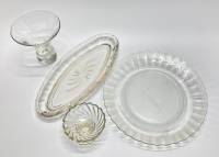 Набор сервировочной посуды, стекло, 4 предмета