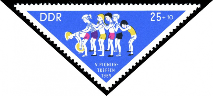 (1964-046) Марка Германия (ГДР) &quot;Пионеры (3)&quot;    Встречи пионеров II Θ