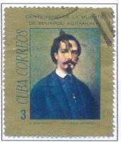 (1972-016) Марка Куба "Эдуардо А. и Пинья"    100 лет со дня смерти Эдуардо А. и Пинья III Θ