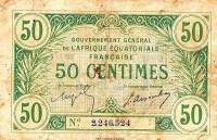 (№1917P-1b) Банкнота Экваториальная Африка 1917 год "50 Centimes"