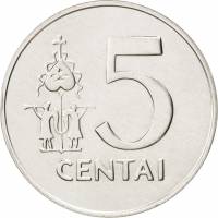 () Монета Литва 1991 год 5  ""   Алюминий  UNC