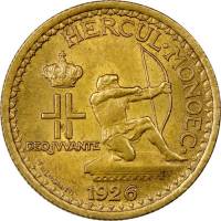 (№1926km113) Монета Монако 1926 год 50 Centimes