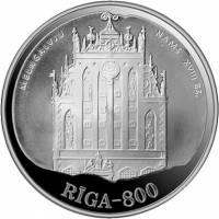 () Монета Латвия 1997 год 10  ""   Биметалл (Серебро - Ниобиум)  UNC