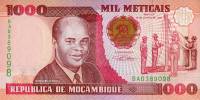 Банкнота Мозамбик 1991 год 1 000 метикалов Эдуарду Мондлане   UNC