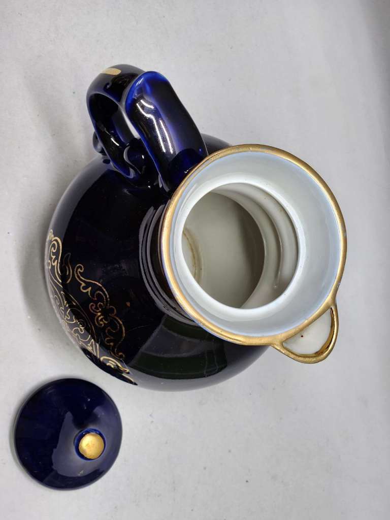 Кувшин кобальт позолота высота 25 см