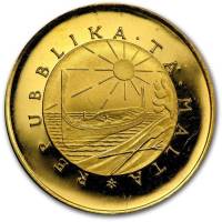 () Монета Мальта 1975 год 10  ""   Биметалл (Платина - Золото)  UNC