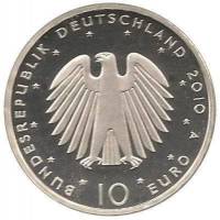 () Монета Германия (ФРГ) 2010 год 10 евро ""  Биметалл (Серебро - Ниобиум)  UNC