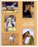 (№2012-55) Блок марок Оман 2012 год "Арабских лошадей equus ферусом caballus", Гашеный