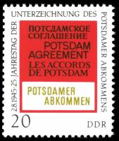 (1970-074) Марка Германия (ГДР) "Текст договора"    Potsdam Treaty III O